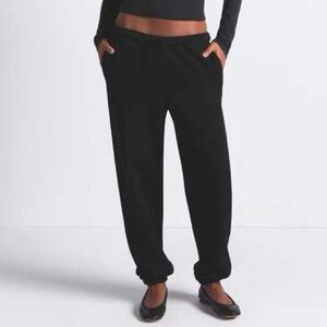 Skims black cotton fleece women’s joggers xl